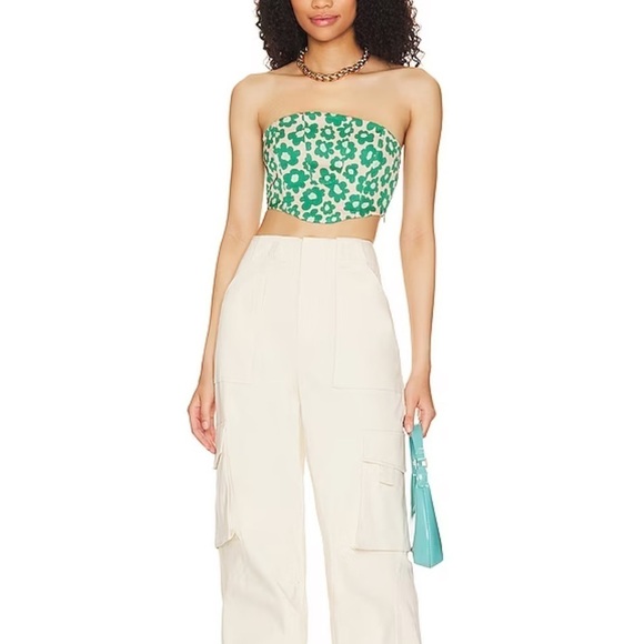 For Love and Lemons Top in Green NWT medium - Picture 2 of 6